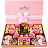 德芙费列罗巧克力礼盒装玫瑰花心形送女友朋友生日情人节创意礼物
