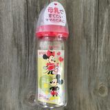 日本贝亲母乳实感宽口塑料PPSU奶瓶米奇图案 160ML/240ml 新款