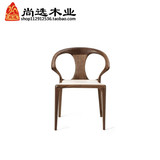 现代中式全实木餐椅北美黑胡桃办公椅休闲椅日式韩式简约餐桌椅子
