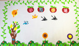 幼儿园早教创意装饰小学教室黑板报墙面环境布置学习园地组合墙贴