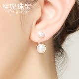 韩国时尚母贝珍珠耳钉耳环925纯银耳饰女气质百搭防过敏生日礼物