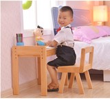 实木可升降儿童学习桌椅套装 家用小孩书桌 幼儿园宝宝写字桌