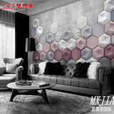 现代立体抽象几何3d大型壁画 个性简约客厅沙发电视背景墙纸壁纸