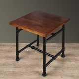 铁艺工业水管桌美式复古咖啡厅桌椅特色创意茶几餐桌做旧咖啡桌