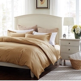家纺纯色埃及棉床上用品 1500根全棉床单式四件套 褚金色1.5 1.8