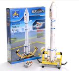 开智拼装益智积木 航天火箭飞机发射台神舟9号模型儿童玩具6-10岁