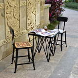 铁艺马赛克户外阳台休闲桌椅咖啡厅茶几花园折叠桌椅组合三件套装