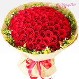 99朵红玫瑰花束 杭州同城鲜花速递 表白生日送花 市区免费配送