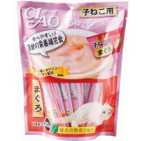 日本代购原装进口CIAO猫零食1岁以内幼猫金枪鱼肉泥液状零食20支