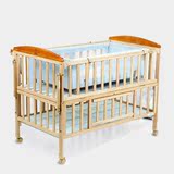多功能婴儿床宝宝床实木松木储物格配独立摇篮可加长适合0-6岁