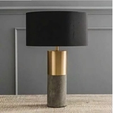 LEONARD金属电镀金色混凝土素色灯体独家创意现代时尚台灯黑色
