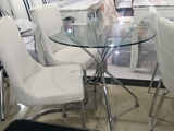 休闲咖啡台洽谈桌椅组合欧式简约现代咖啡桌限包邮金属玻璃圆桌