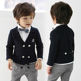 男童小西装外套短款韩版英伦风2-3-4-5-6-7-8岁儿童宝宝花童礼服