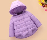 新款冬季女童羽绒棉袄纯色中小童棉衣加厚儿童棉服宝童装短款外套