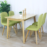 现代简约实木餐台餐桌椅凳组合 小户型餐厅吃饭桌榉木长方桌宜家