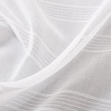 白纱外贸窗纱窗帘布料特价条纹纱清仓韩式纱帘客厅成品纯白色