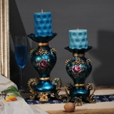 欧式奢华复古蜡烛烛台摆件 客厅创意北欧婚庆餐桌晚餐家居装饰品