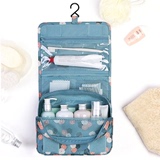 韩国新款旅行收纳洗漱包 悬挂式收纳袋 化妆包 折叠可手提整理包