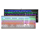 森松尼K1机械键盘背光青黑轴金属USB有线87/104键LOL cf游戏键盘