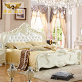欧式双人床实木床 法式田园奢华雕花1.8米简约现代公主床卧室婚床