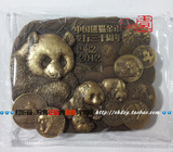 中国金币总公司 熊猫金币发行30周年纪念大铜章,高浮雕,原盒原证