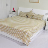 纯棉麻床单床垫床上用品提花三件套床品单人双人床单床品老粗布