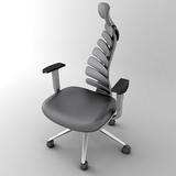 爱特屋 电脑椅子人体工学网布家用办公椅升降转椅鱼骨椅老板椅