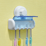 强力吸盘卫生间牙刷架壁挂式浴室5口收纳牙刷盒创意吸壁式牙具座