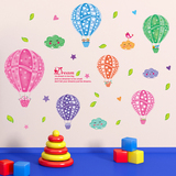 可移除儿童房卡通气球墙贴宝宝房墙壁装饰贴纸幼儿园玻璃双面贴画