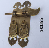 新中式纯铜拉手 明清古典家具配件 橱柜书柜酒柜仿古全铜直条把手