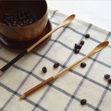 创意天然环保木质咖啡勺长柄楠木勺子咖啡搅拌棒 日式长咖啡勺子