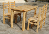 可定制实木餐桌柏木做旧仿古复古餐桌八仙桌子餐桌餐椅组合书桌椅