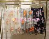 LilyBrown专柜正品代购 花朵刺绣雪纺半身裙LWFS162032吊牌价1000