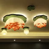 新中式客厅吸顶灯 卧室书房餐厅走廊装饰LED灯具 艺术荷花吸吊灯