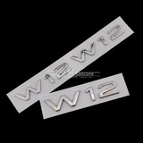 奥迪车标 W12字标 A8L 叶子板侧标 A6L TT R8 S8改装W12车尾标贴