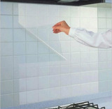 厨房防油贴纸 耐高温透明瓷砖贴玻璃贴防水墙贴油烟机橱柜贴纸6张