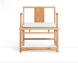 老榆木免漆围椅实木禅椅现代简约打坐椅新中式茶楼会所禅意家具