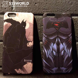 蝙蝠侠大战超人手机壳彩绘iphone6手机壳苹果6 plus保护套6s夜光