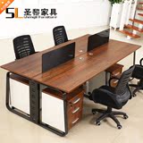办公家具屏风隔断职员办公桌椅组合4人位简约2人位单人员工电脑桌