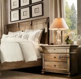 出口法国实木家具法式乡村 美式欧式风格实木复古床头柜
