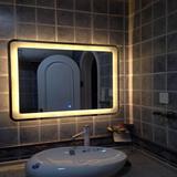 透光浴室镜灯一体浴室LED灯镜带灯梳妆镜定做尺寸卫生间发光镜子