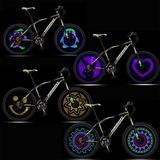 自行车灯车轮风火轮可充电装饰照明灯辐条灯山地车骑行装备配件
