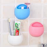 创意无痕双吸盘置物架浴室卫生间刷牙洗脸牙膏收纳架牙具座牙刷盒