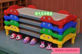 新款幼儿园塑料木板床儿童木质平铺床统铺床幼儿园专用床批发