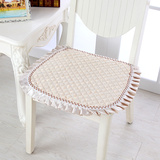 欧式餐椅垫椅子垫园布防滑椅垫小花边坐垫蕾丝餐桌椅座垫可机洗