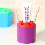 创意牙刷筒牙刷座塑料牙刷架桌面牙刷洗脸收纳盒牙膏牙刷架牙具座