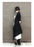 2016/暗黑小众设计师系列男女同款棉麻提花外套
