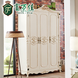 家具欧式衣柜实木卧室三门衣柜木质整体雕花法式白色板式美式衣柜
