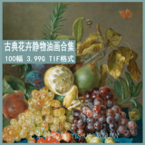 200 古典油画花卉静物高清图片素材临摹参考喷绘装饰画图集100幅