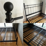 重庆包邮宜家欧式风格白色黑色铁艺床公主床铁床卧室双人床1.5米